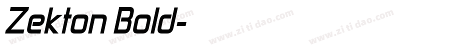Zekton Bold字体转换